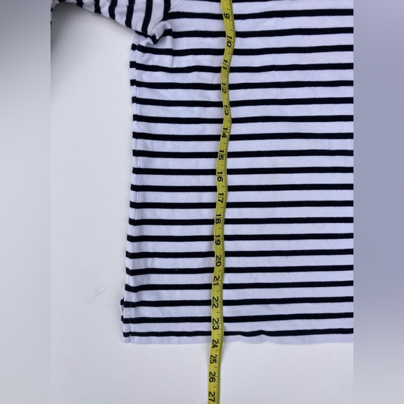 J. Crew Floral Embroidered Striped Bell Sleeve Cotton Top - Picture 10 of 10